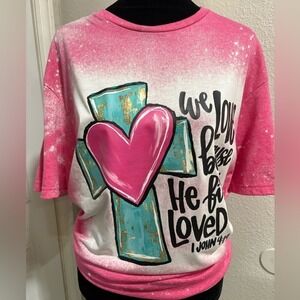 Bleached Christian T-Shirt, Faith Inspired Women's T-shirt, Graphic Tee Medium